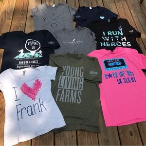 Lot of 8 Young Living shirts